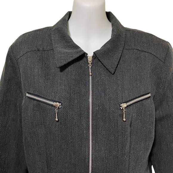 Vintage 90s Star C.C.C. Gray Zip Jacket - Picture 4 of 8